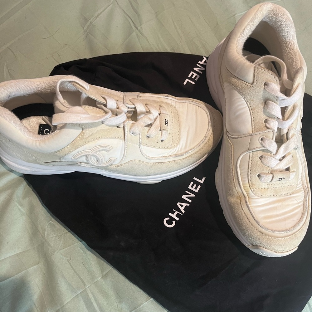 Chanel Interlocking CC Logo Sneakers